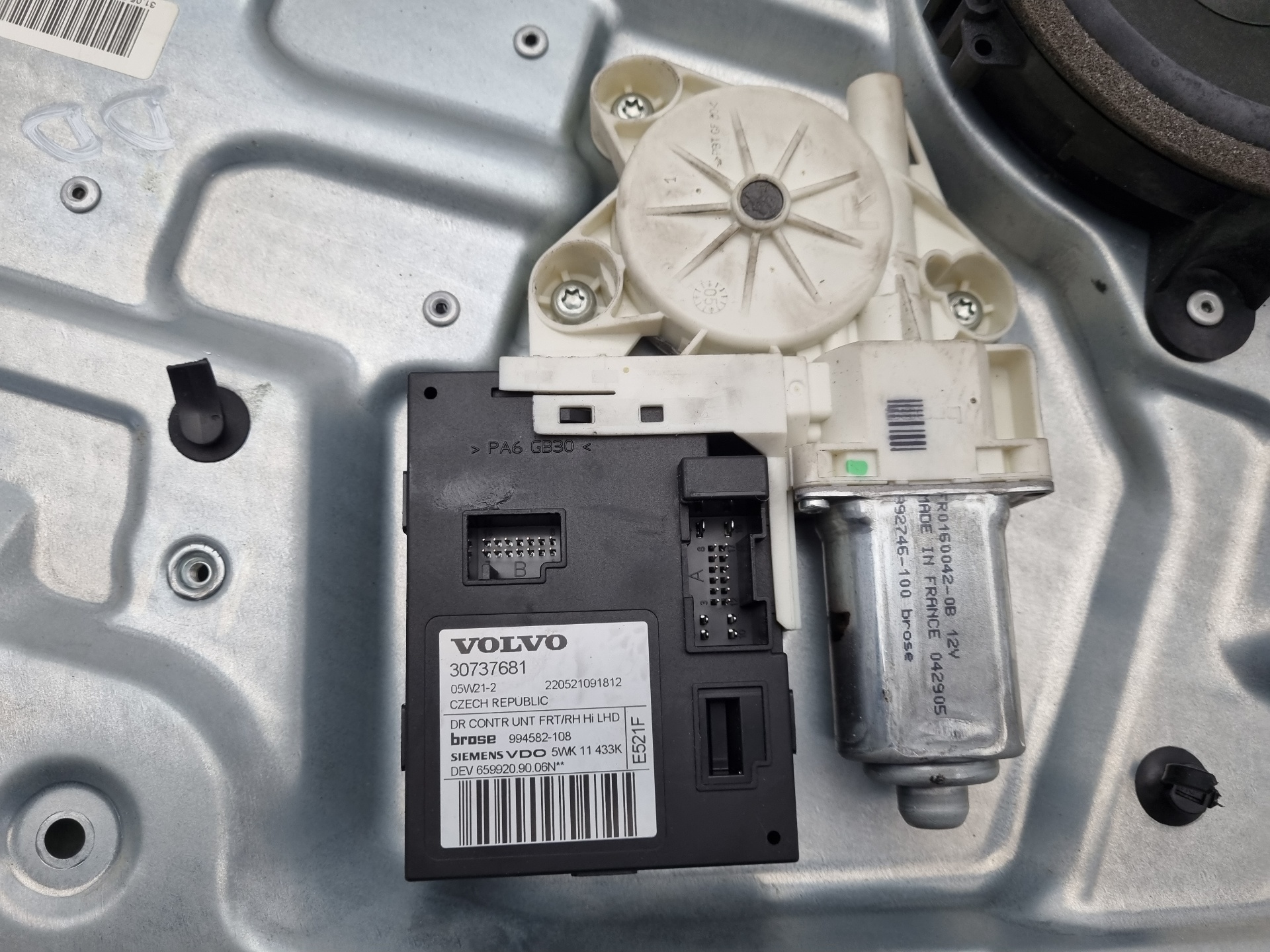 ELEVALUNAS DELANTERO DERECHO VOLVO S40 D4204T/D