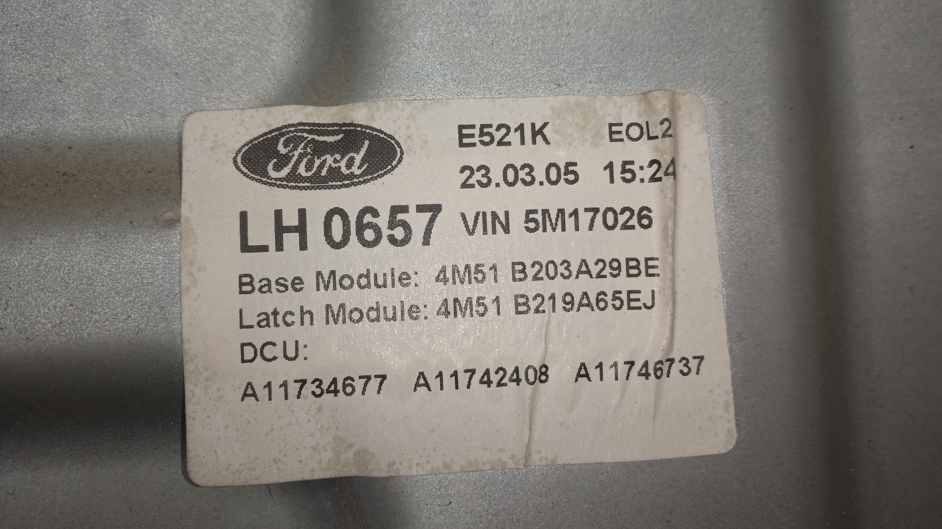 ELEVALUNAS DELANTERO IZQUIERDO FORD FOCUS G6DA