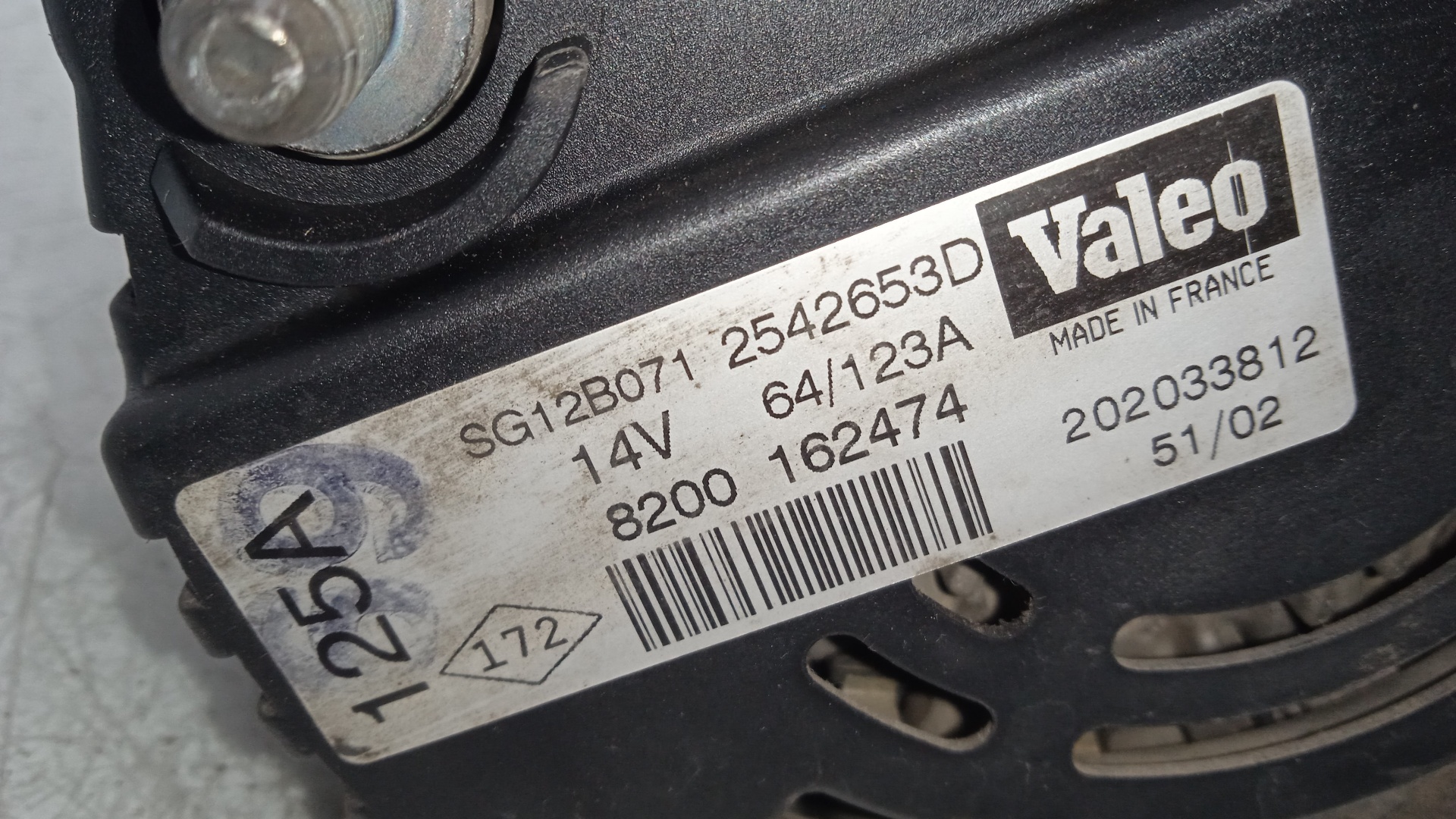 ALTERNADOR RENAULT LAGUNA F9Q C7