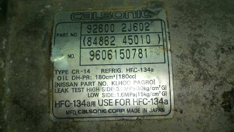 COMPRESOR AIRE ACONDICIONADO NISSAN PRIMERA CD20T