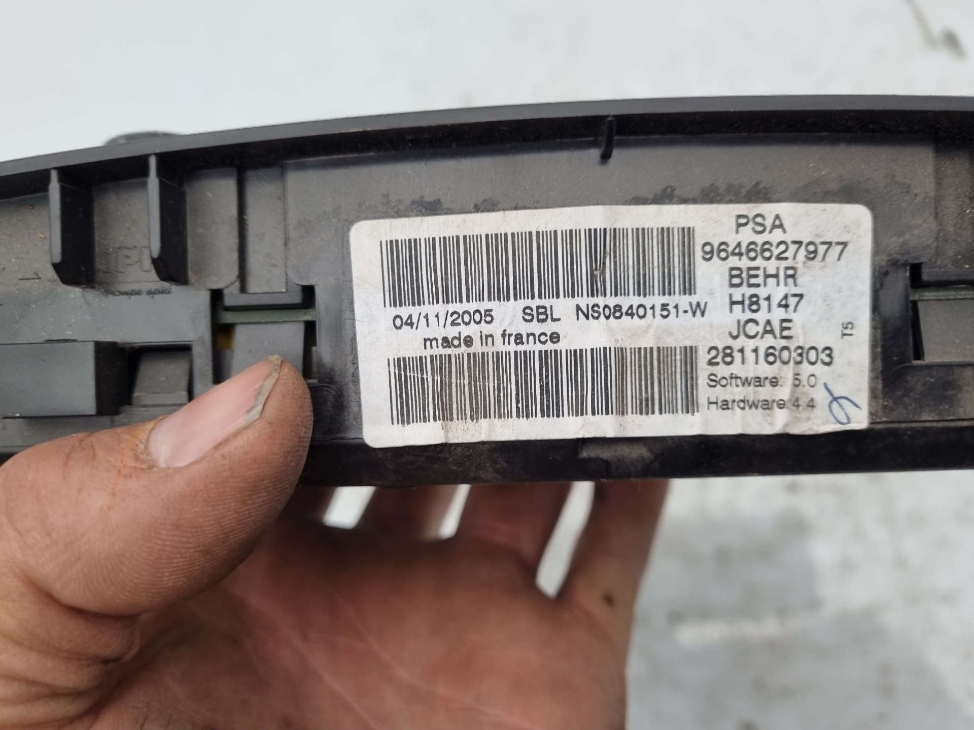 MANDO CALEFACCION / AIRE ACONDICIONADO PEUGEOT 307 9HZ