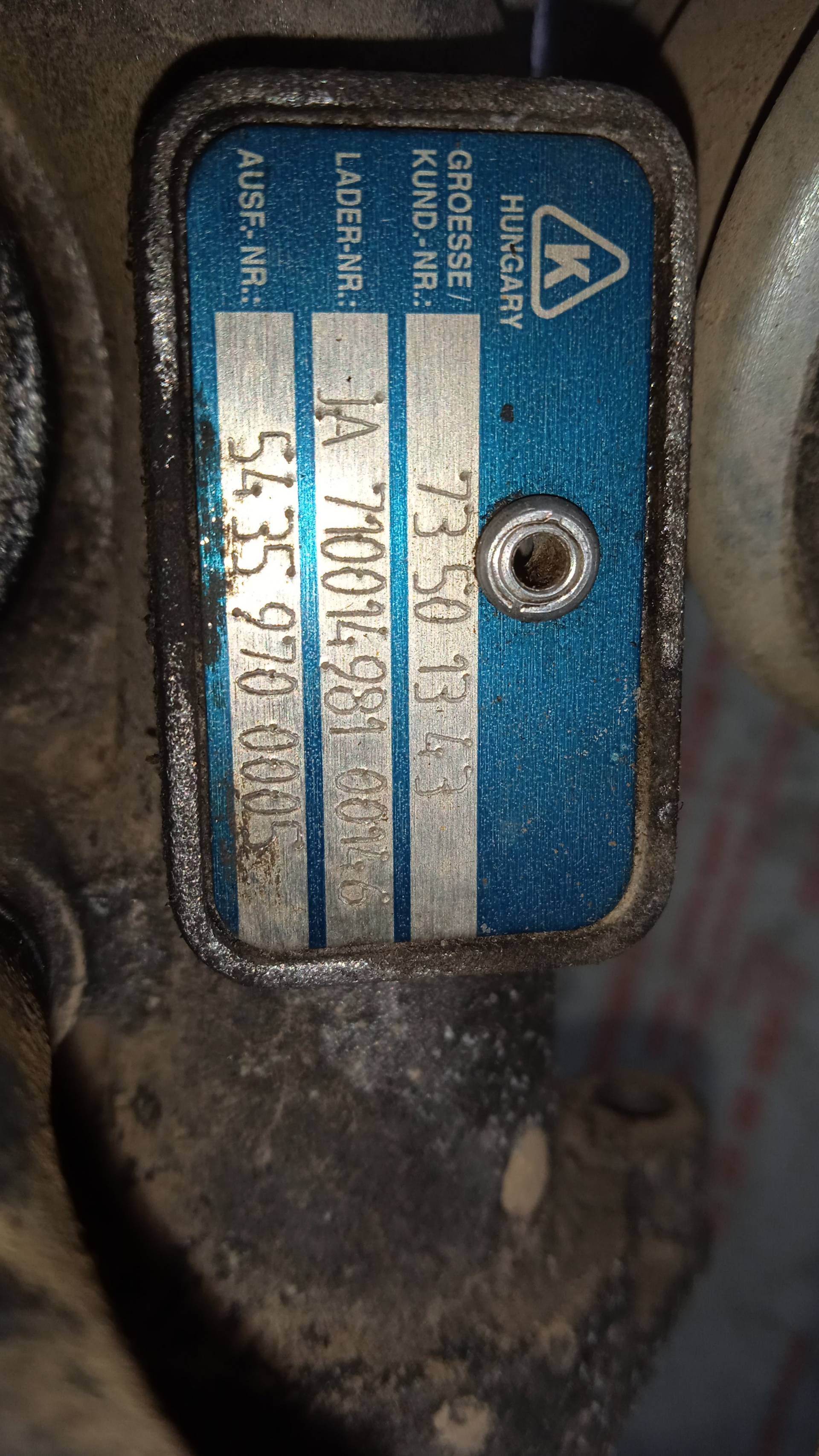 TURBOCOMPRESOR FIAT DOBLO 199A2000