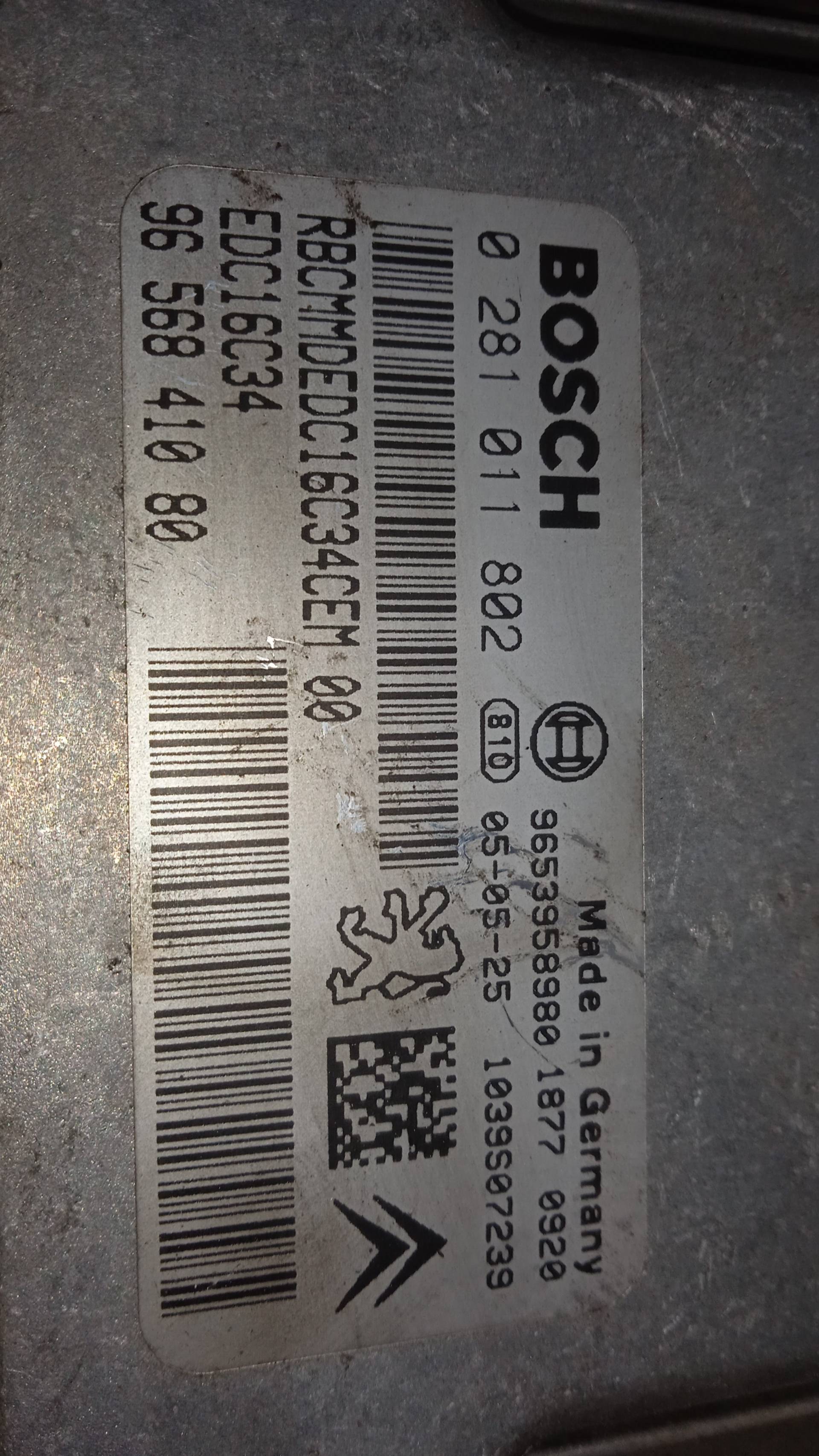 CENTRALITA MOTOR UCE CITROEN XSARA 9HY