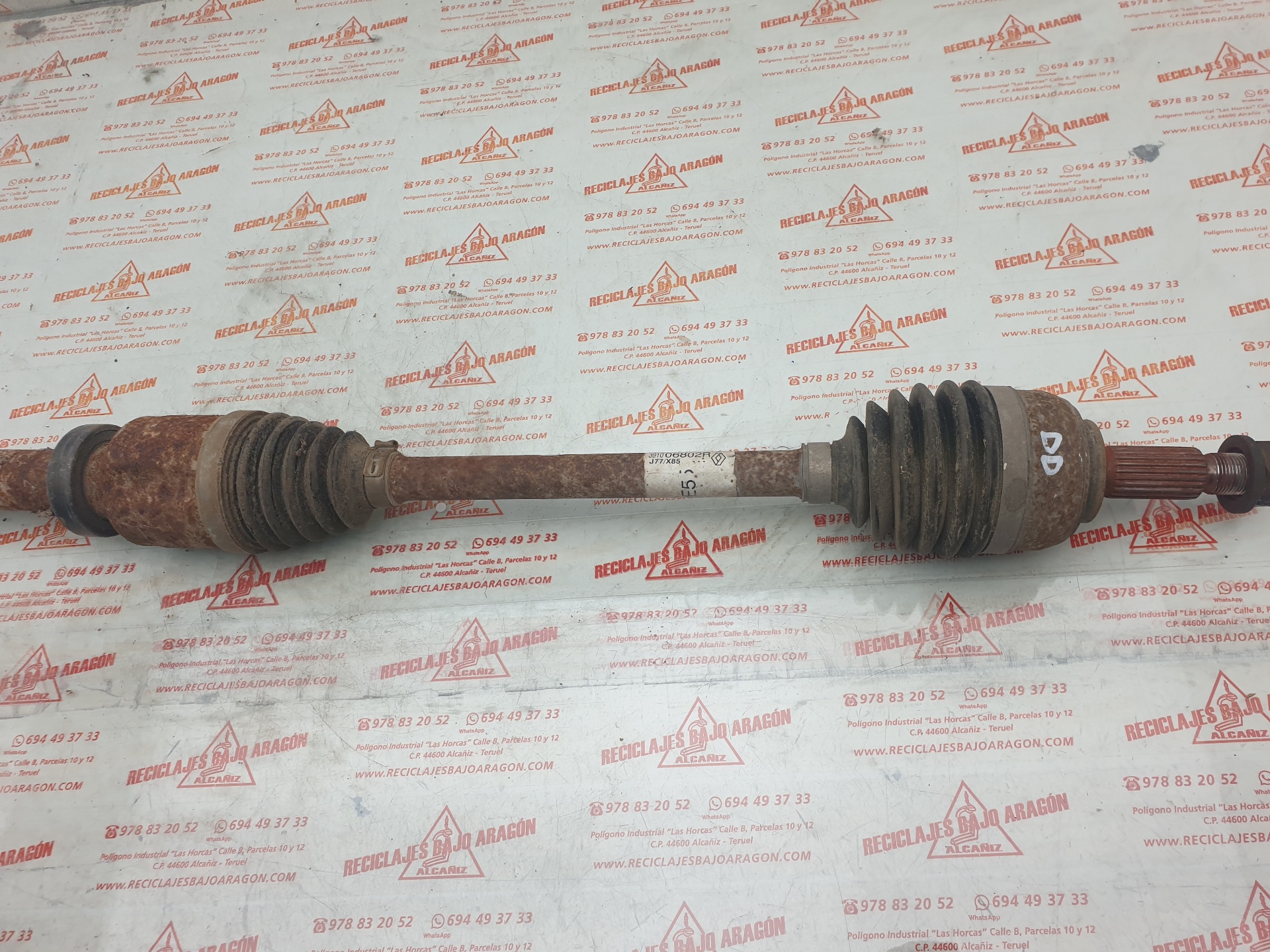 TRANSMISION DELANTERA DERECHA RENAULT CLIO K9K T7