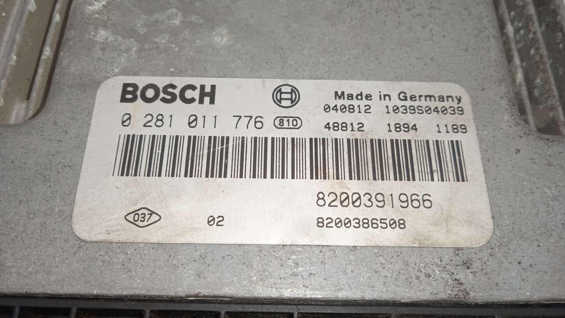 CENTRALITA MOTOR UCE RENAULT MEGANE F9Q B8