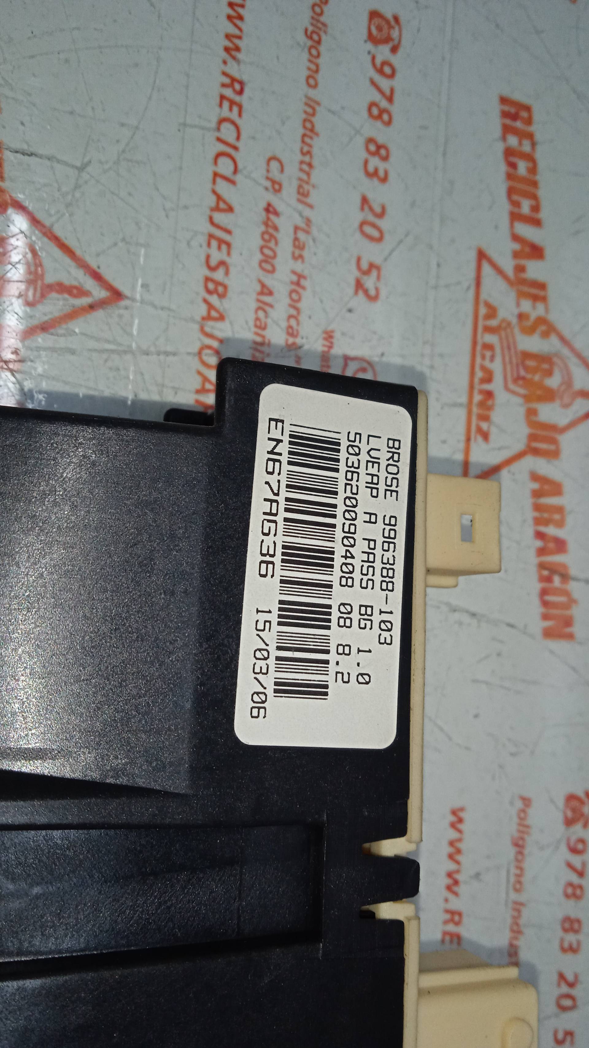 ELEVALUNAS DELANTERO DERECHO CITROEN C4 BERLINA NFU