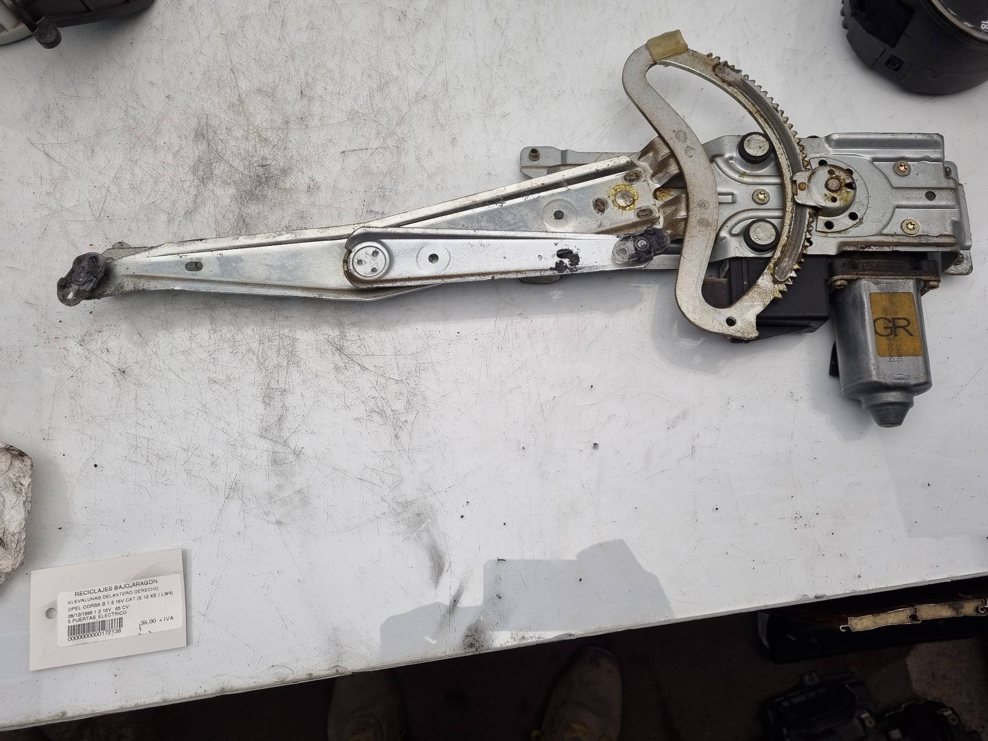 ELEVALUNAS DELANTERO DERECHO OPEL CORSA X12XE