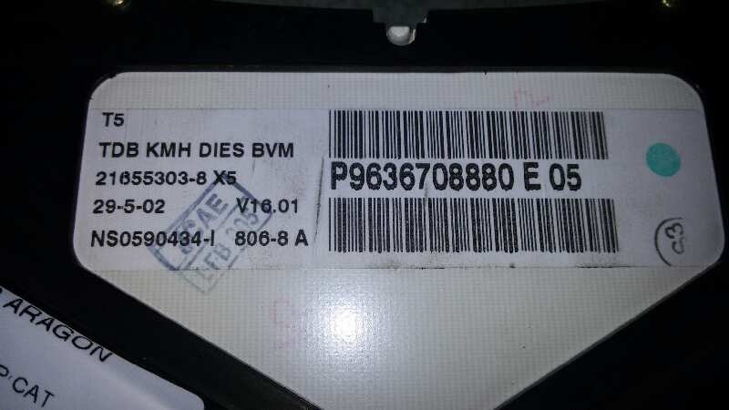 CUADRO INSTRUMENTOS PEUGEOT 307 (S1) RHS