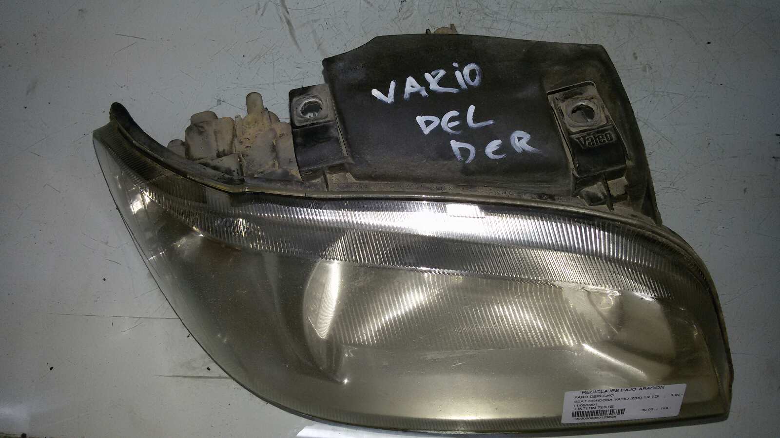 FARO DERECHO SEAT CORDOBA 