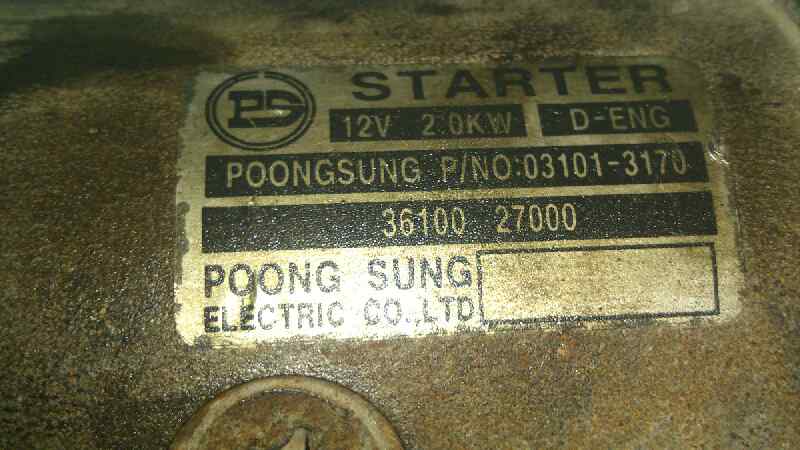 MOTOR ARRANQUE HYUNDAI TRAJET D4EA