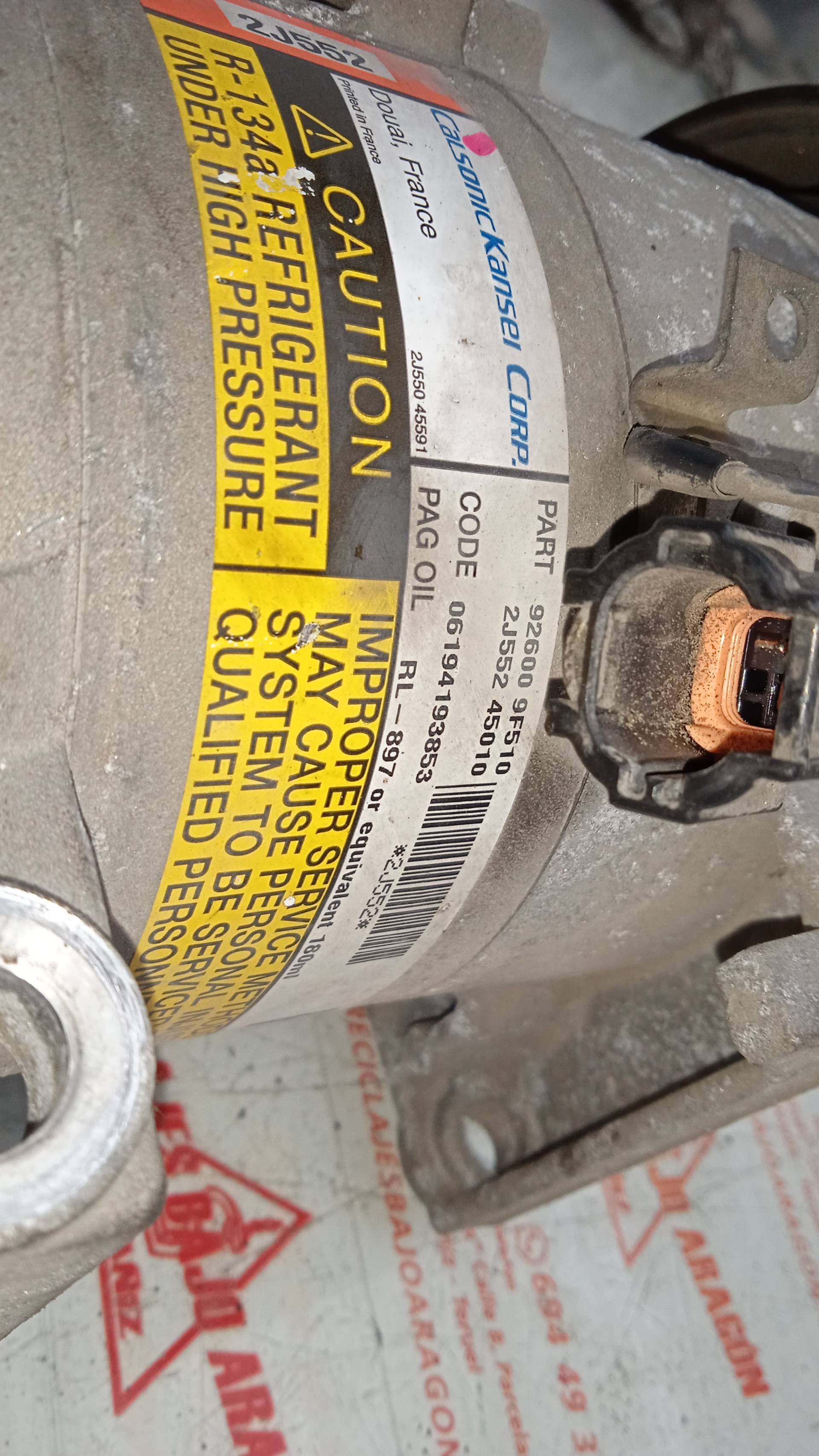 COMPRESOR AIRE ACONDICIONADO NISSAN ALMERA QG15DE