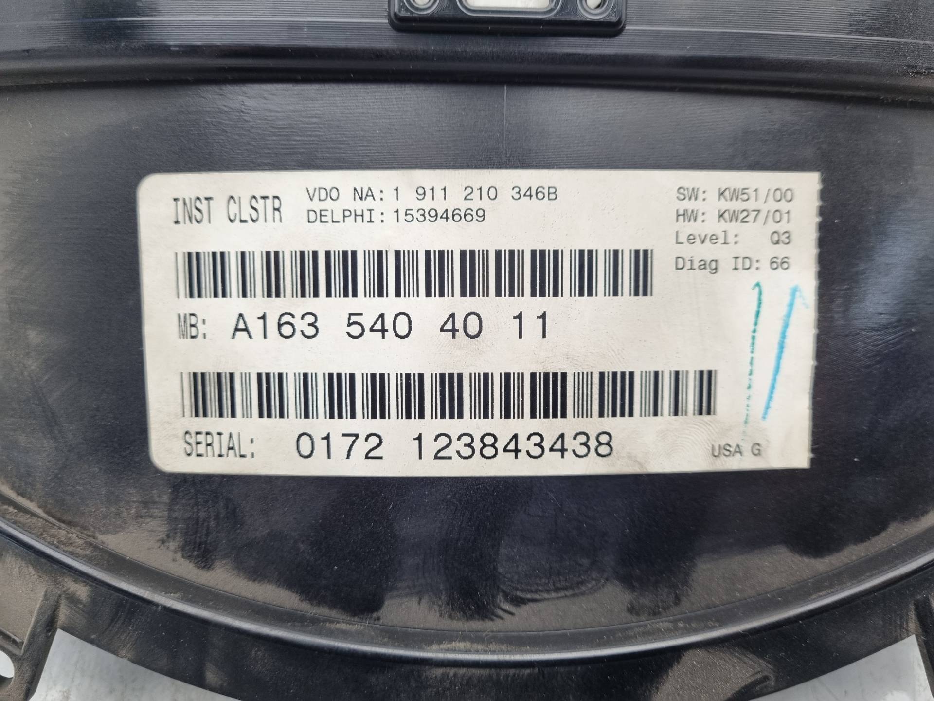 CUADRO INSTRUMENTOS MERCEDES-BENZ CLASE M 628963