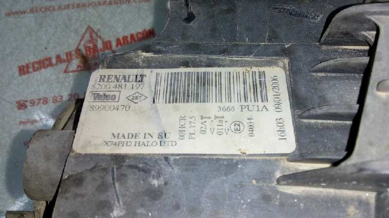 FARO DERECHO RENAULT LAGUNA F9Q 17
