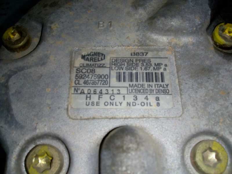 COMPRESOR AIRE ACONDICIONADO FIAT PUNTO 188A4000