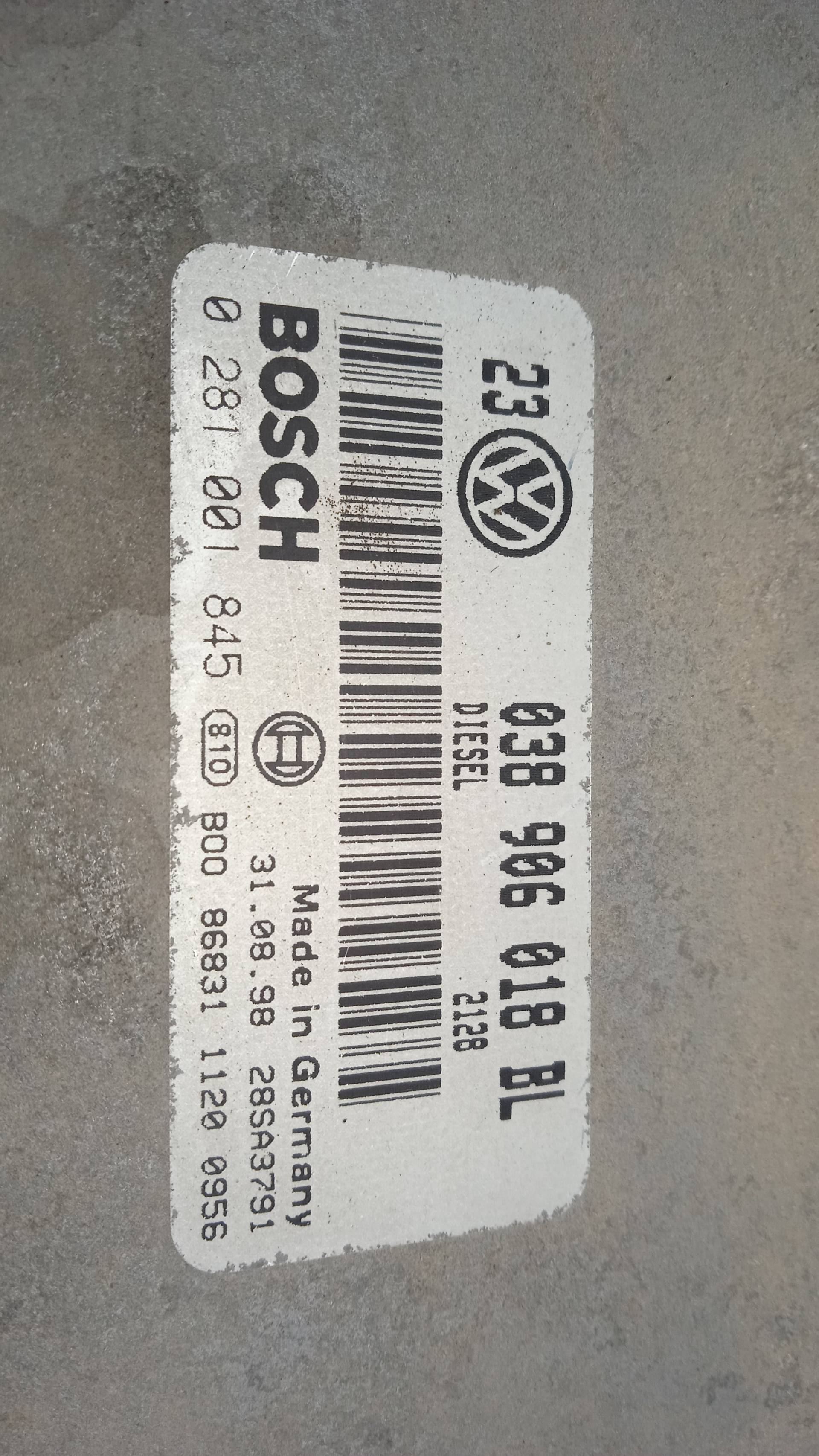 CENTRALITA MOTOR UCE VOLKSWAGEN GOLF AGR