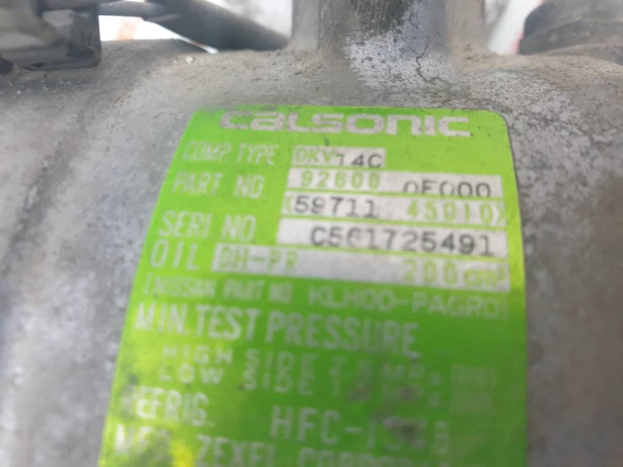 COMPRESOR AIRE ACONDICIONADO NISSAN TERRANO TD27T