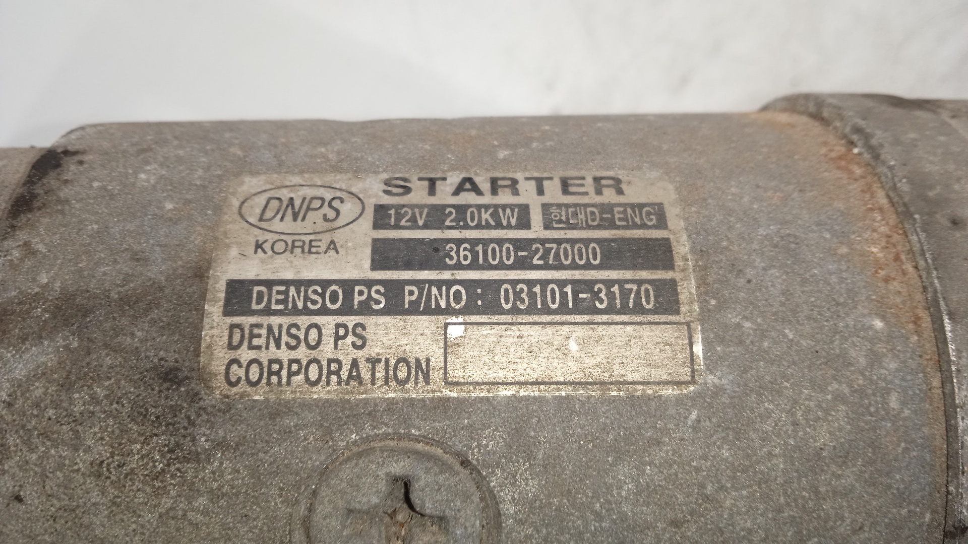 MOTOR ARRANQUE HYUNDAI SANTA D4EA