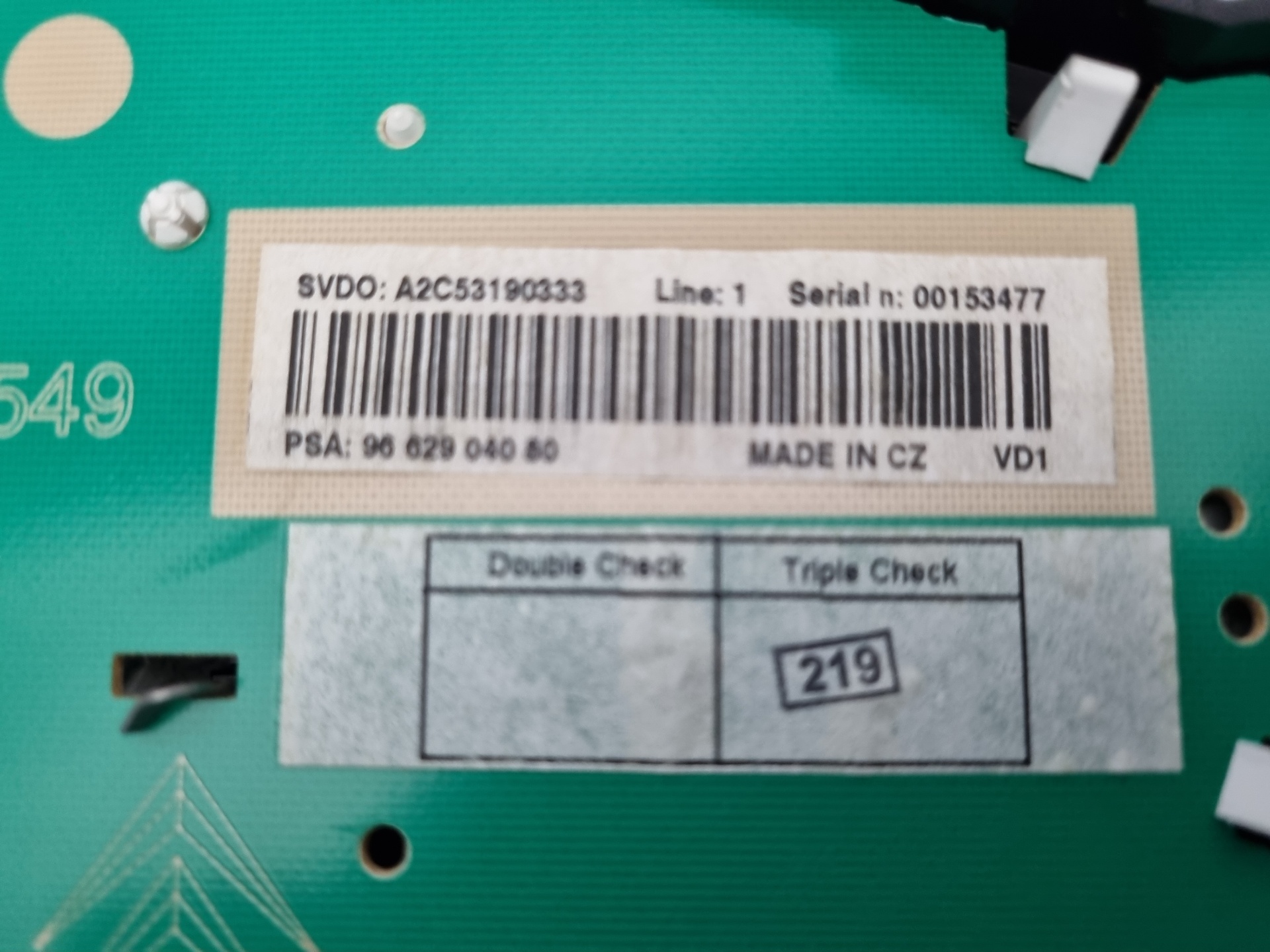 CUADRO INSTRUMENTOS PEUGEOT 207/207+ 5FW