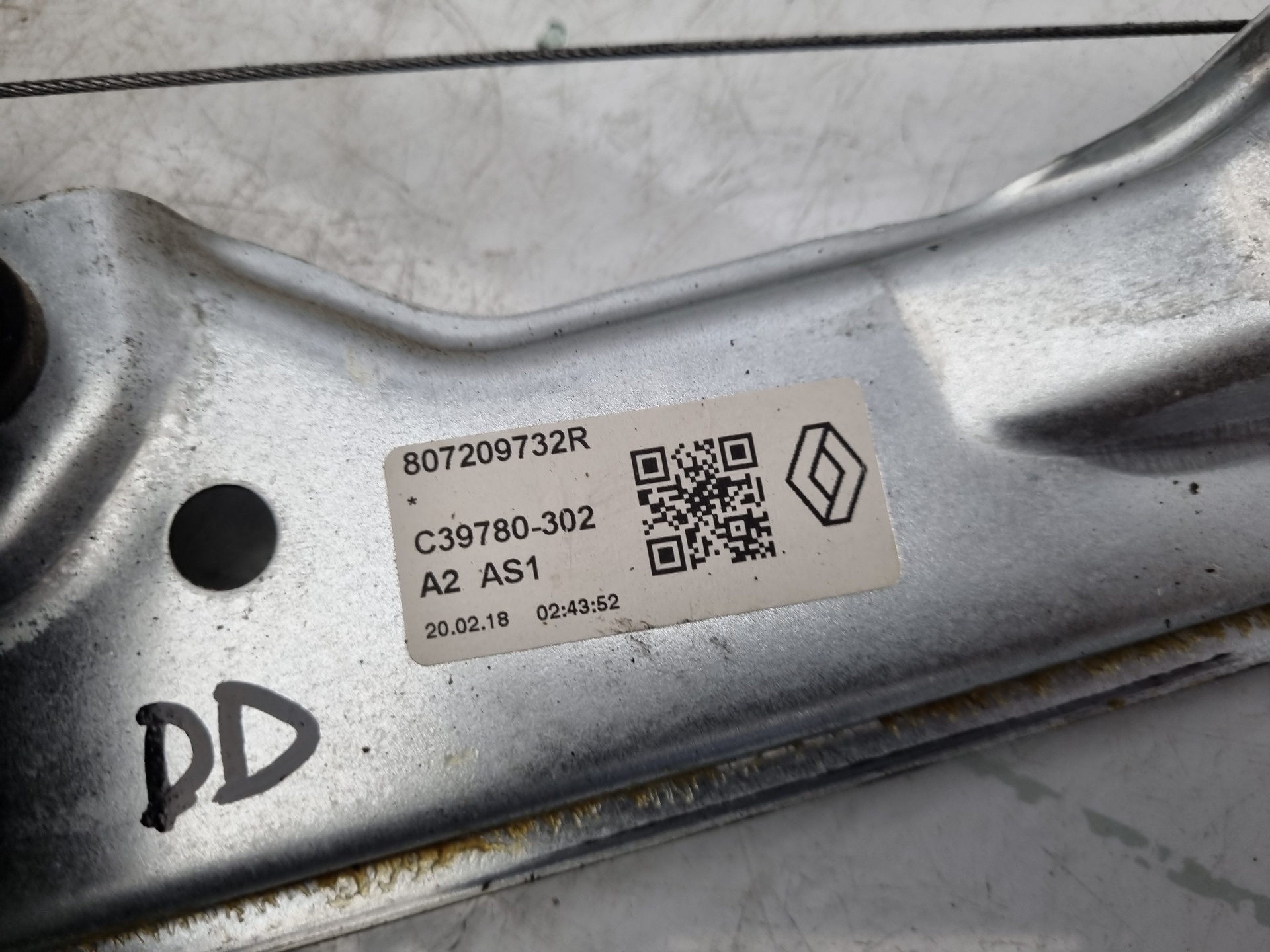 ELEVALUNAS DELANTERO DERECHO RENAULT KADJAR MR16