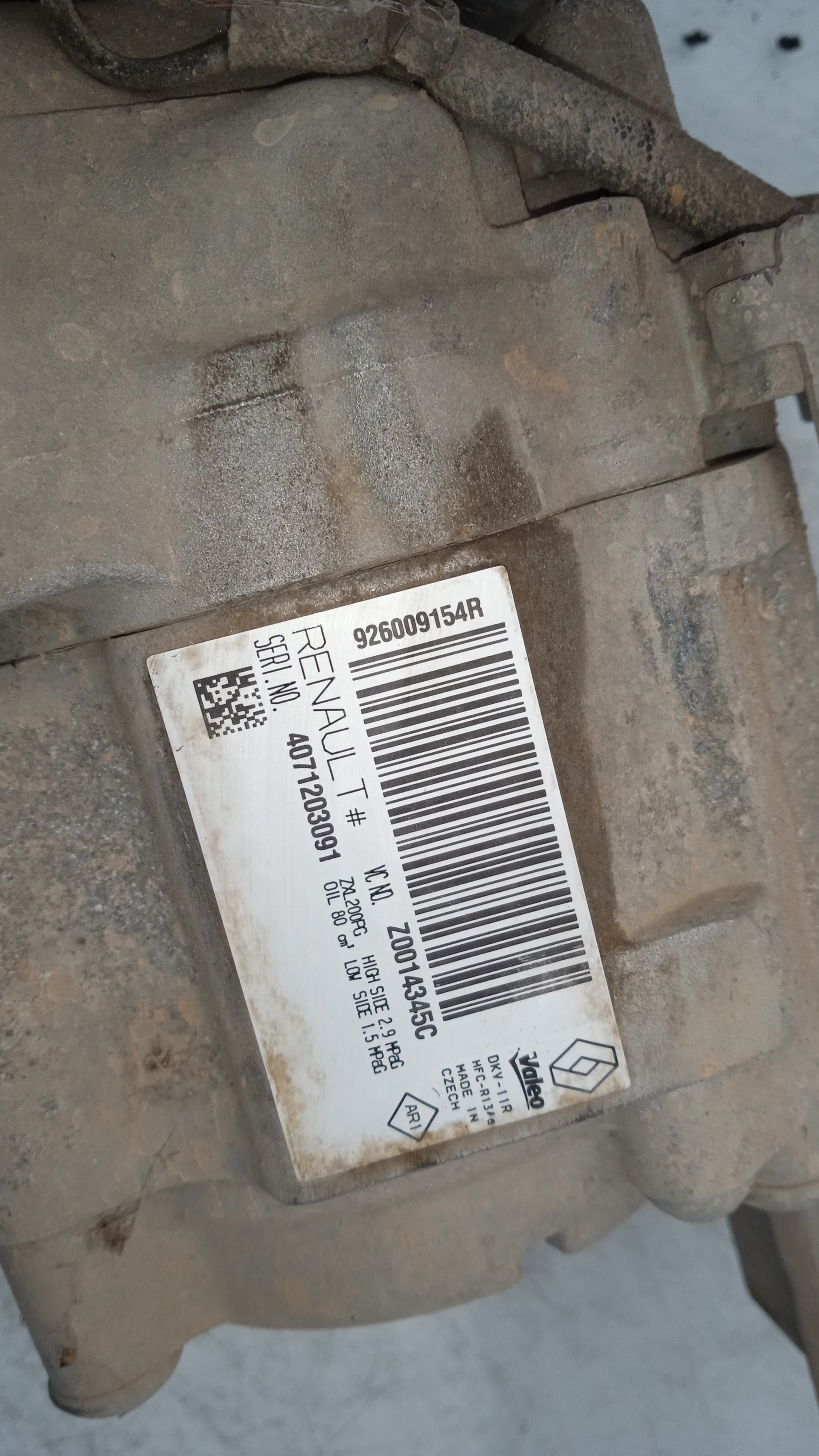 COMPRESOR AIRE ACONDICIONADO DACIA DOKKER 