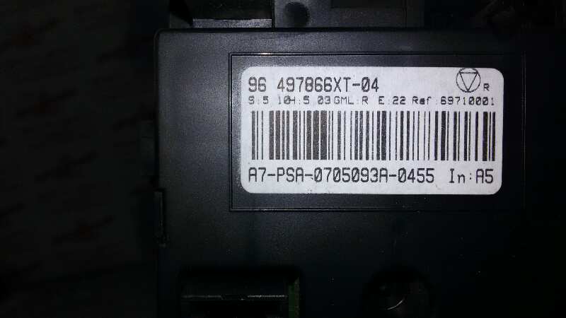 MANDO CLIMATIZADOR PEUGEOT 207/207+ 9HY