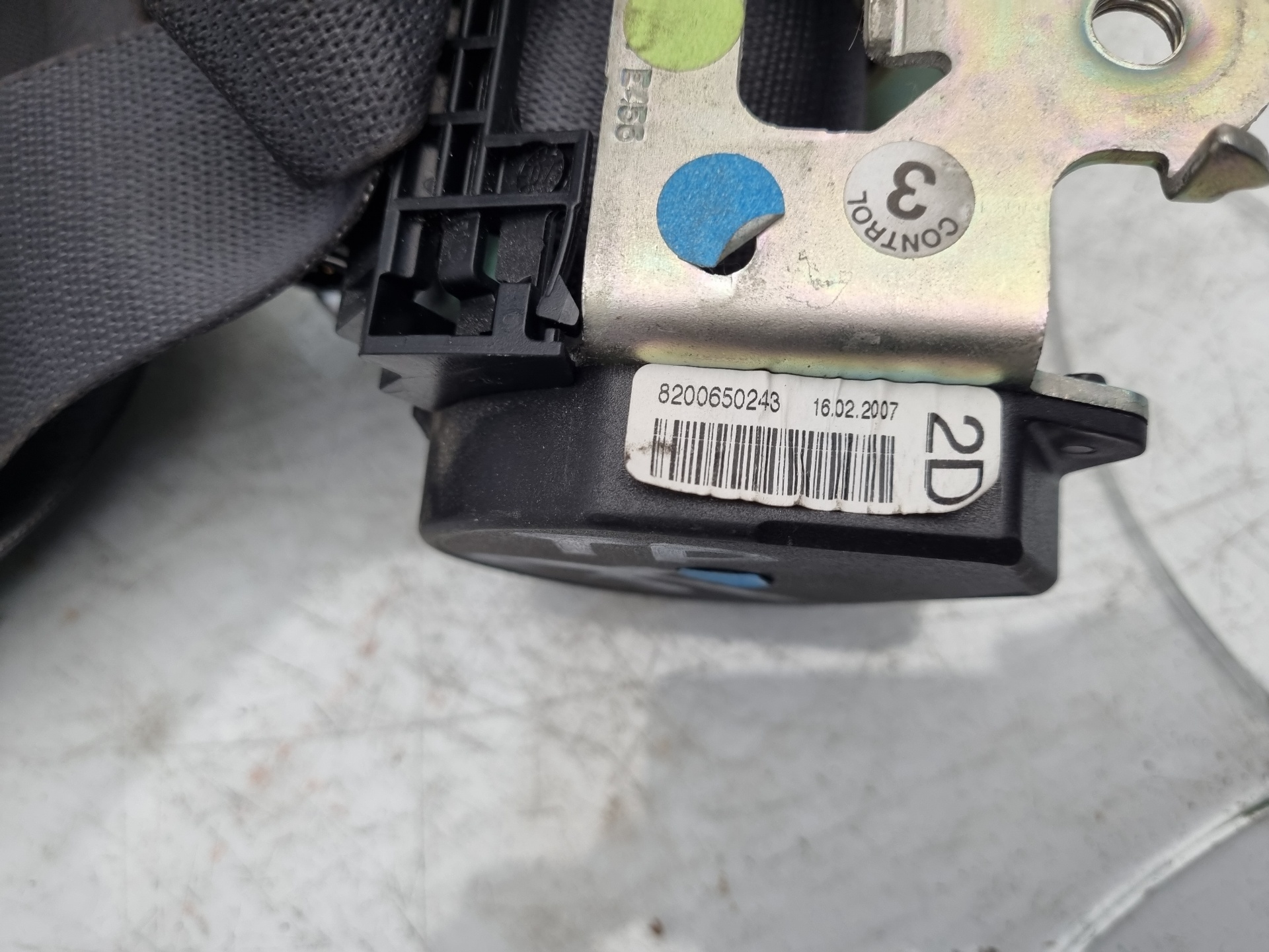 CINTURON SEGURIDAD TRAS. DCHO. RENAULT GRAND F9Q L8