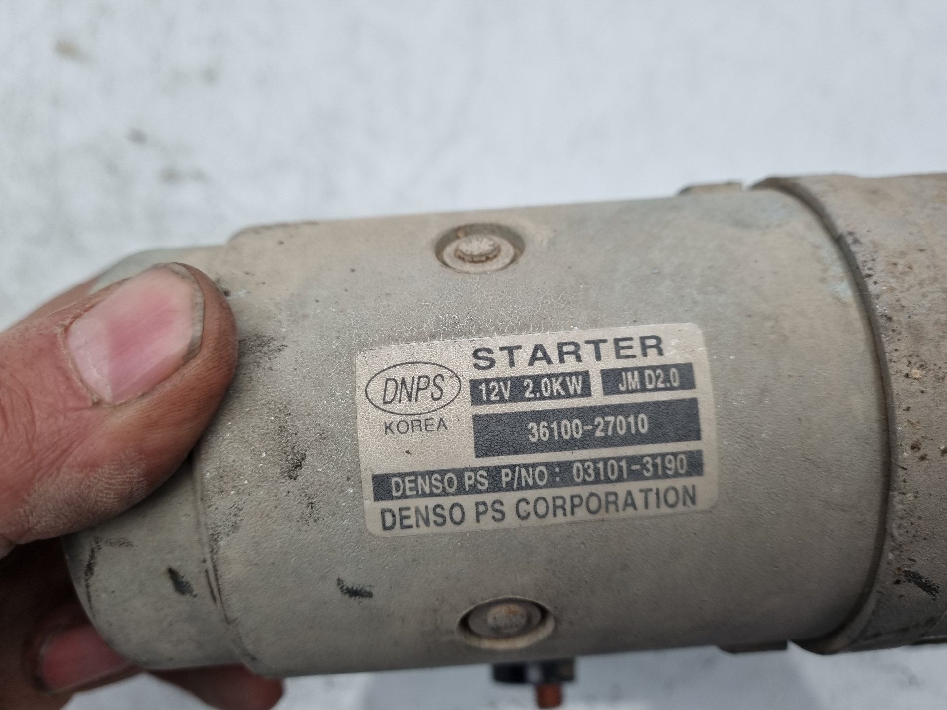 MOTOR ARRANQUE KIA CARENS D4EA