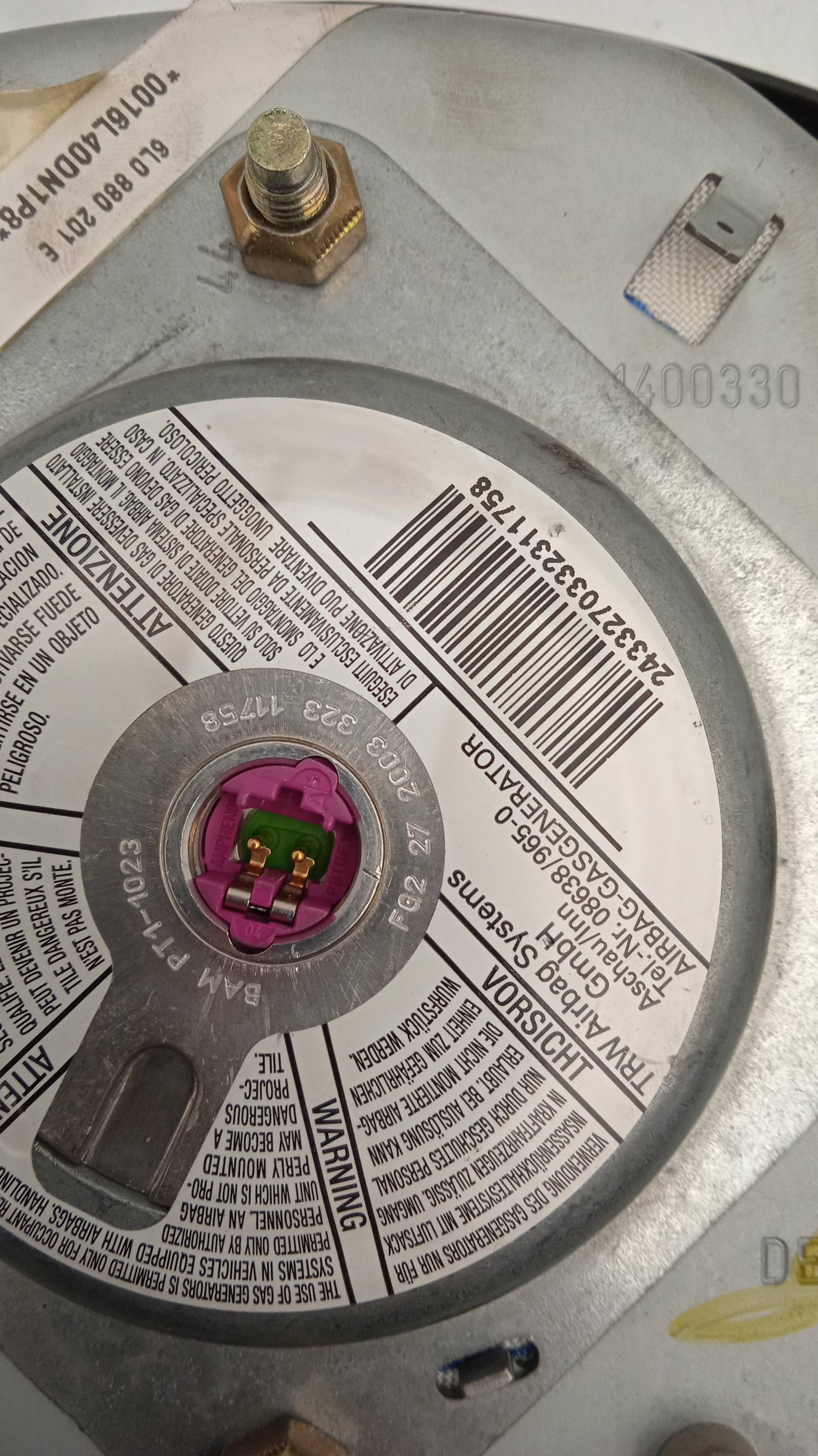 AIRBAG DELANTERO IZQUIERDO SEAT IBIZA ATD