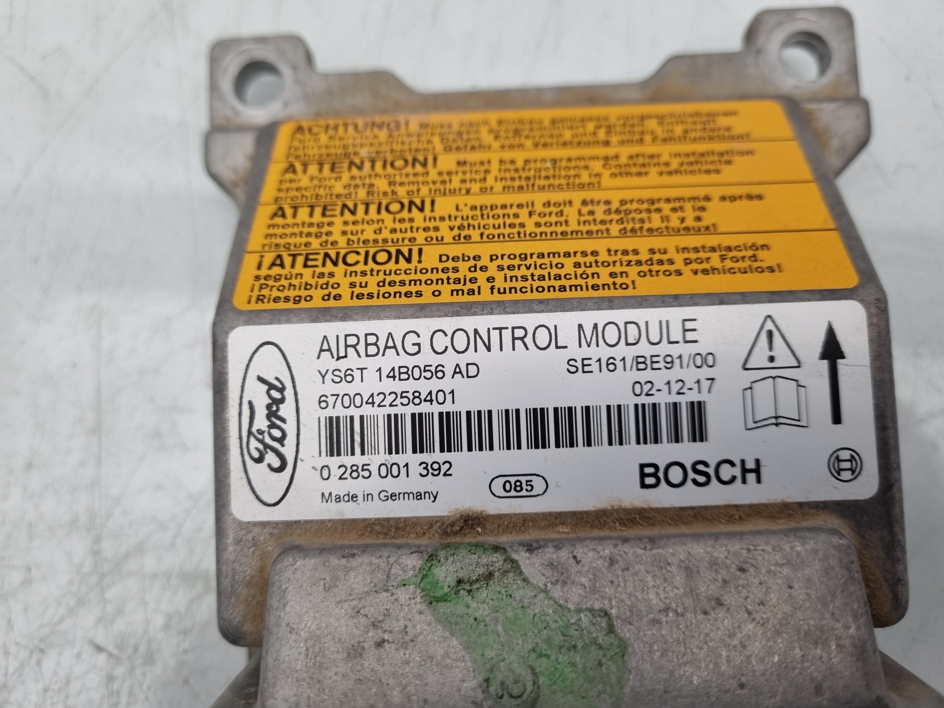 CENTRALITA AIRBAG FORD FIESTA RTN