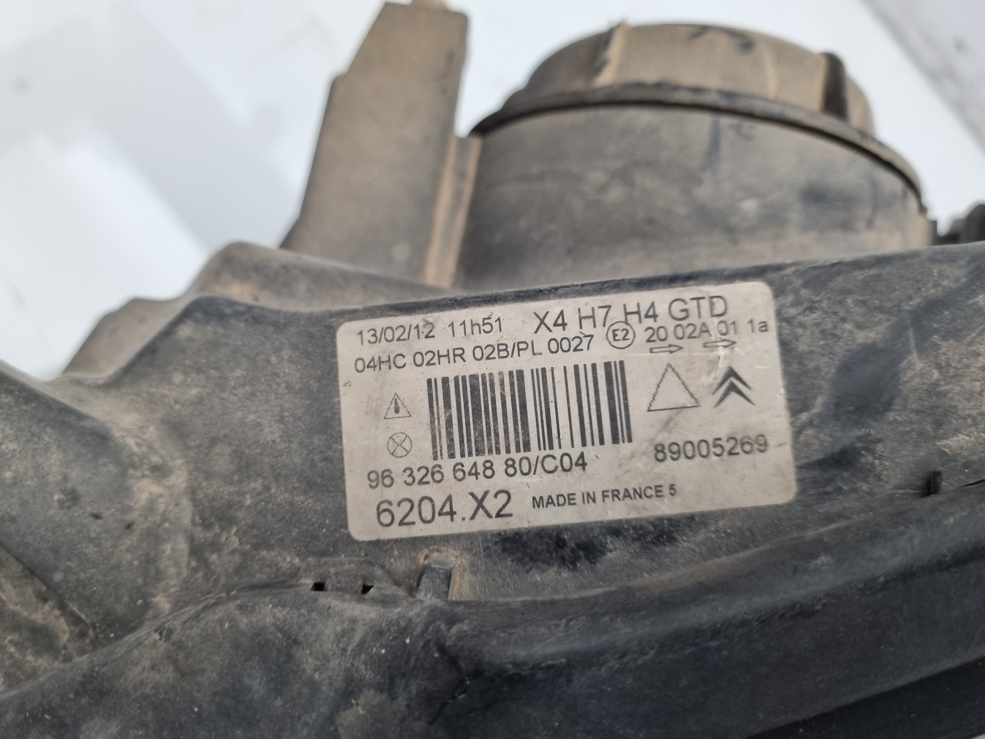 FARO IZQUIERDO CITROEN C5 BREAK RHZDW10ATED