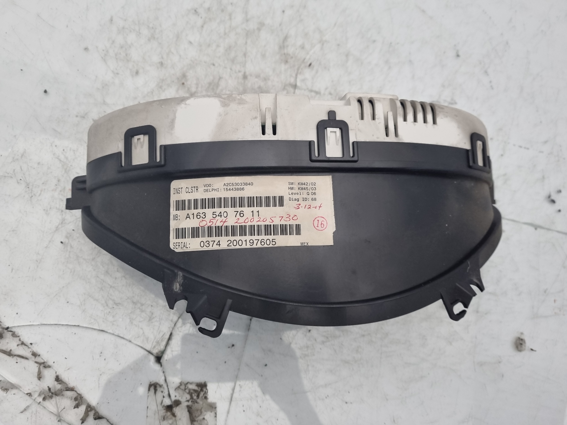 CUADRO INSTRUMENTOS MERCEDES-BENZ CLASE M 612963