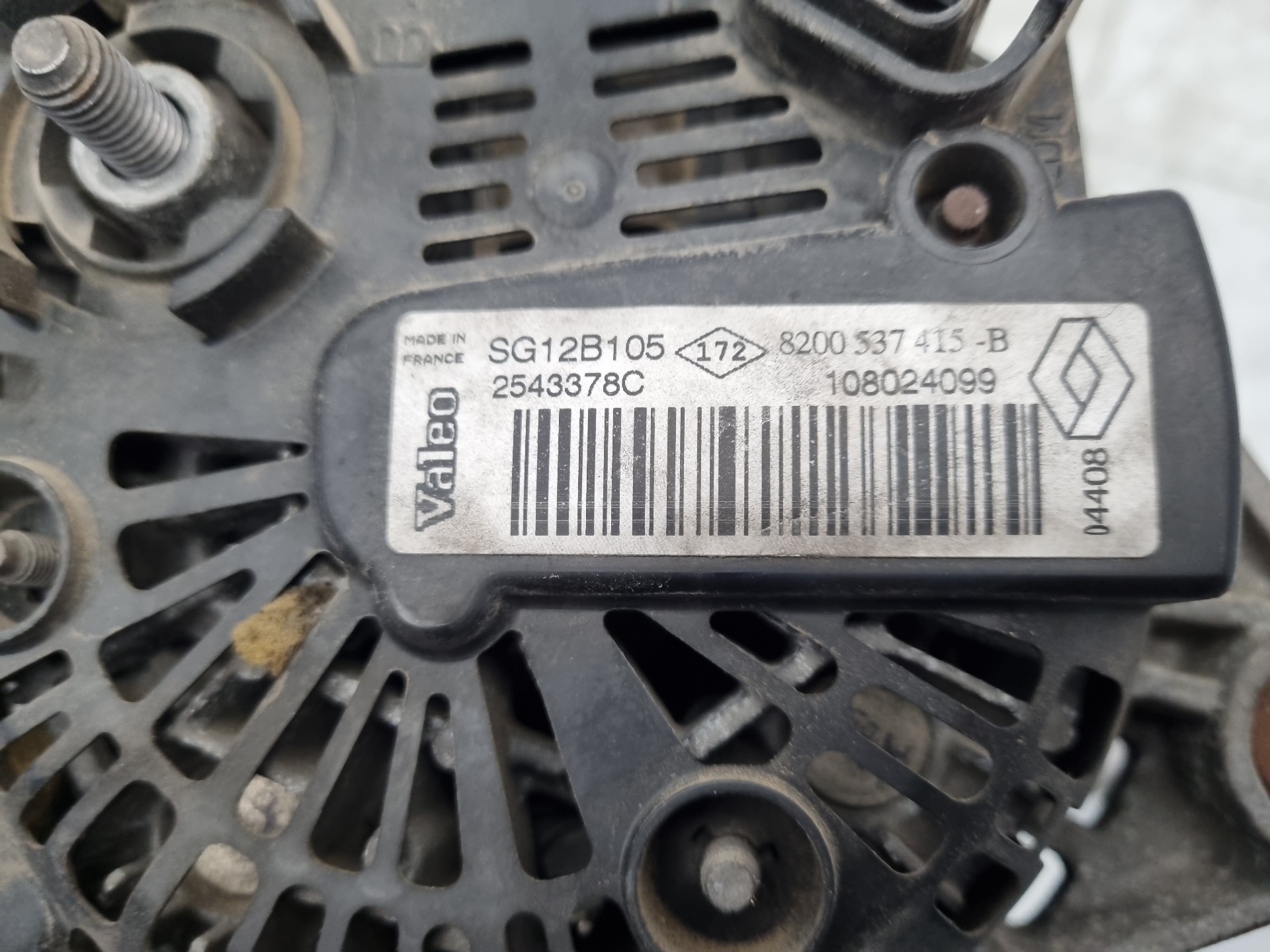 ALTERNADOR DACIA LOGAN K9K 8 7