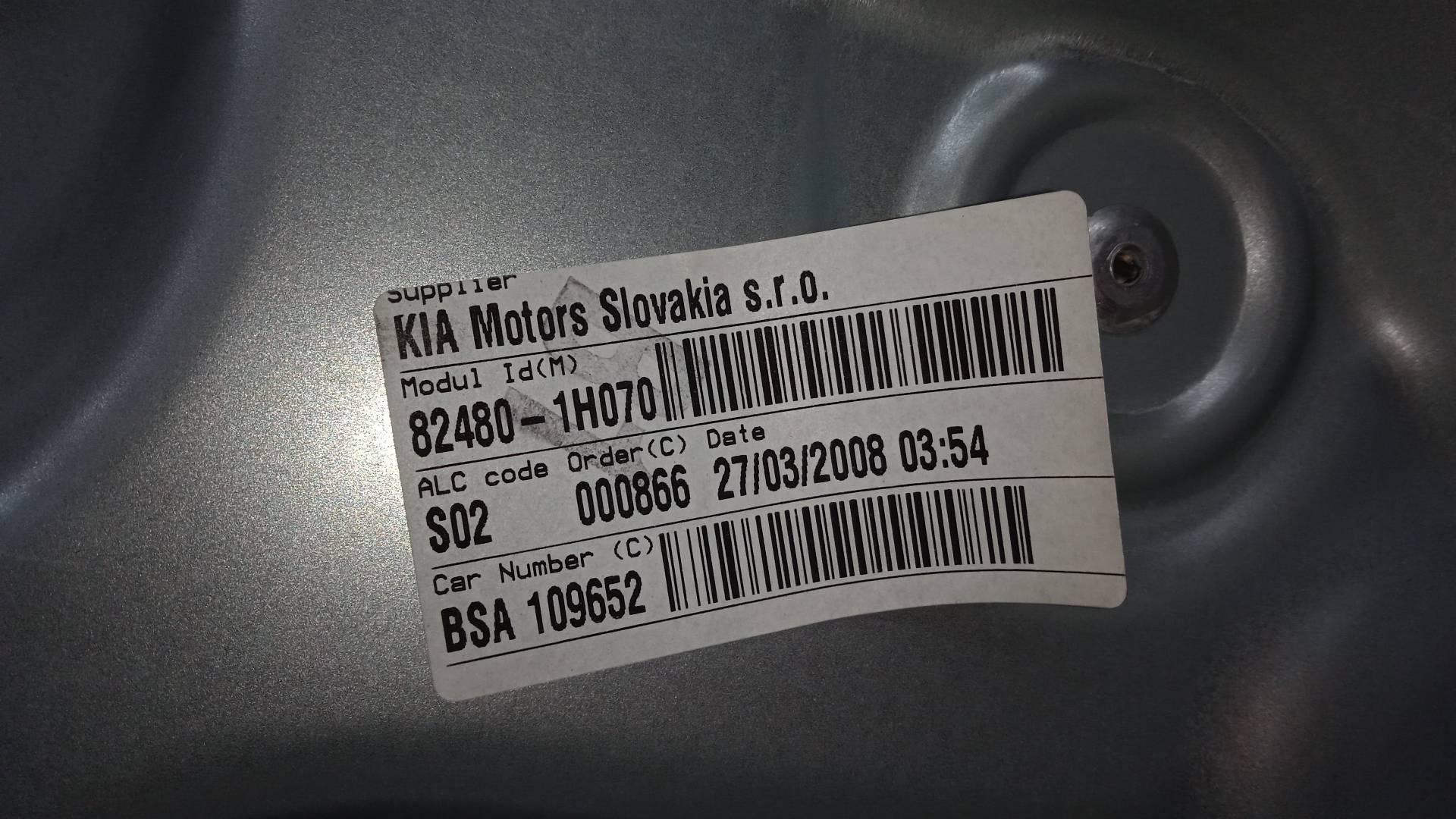 ELEVALUNAS DELANTERO DERECHO KIA CEED D4EA