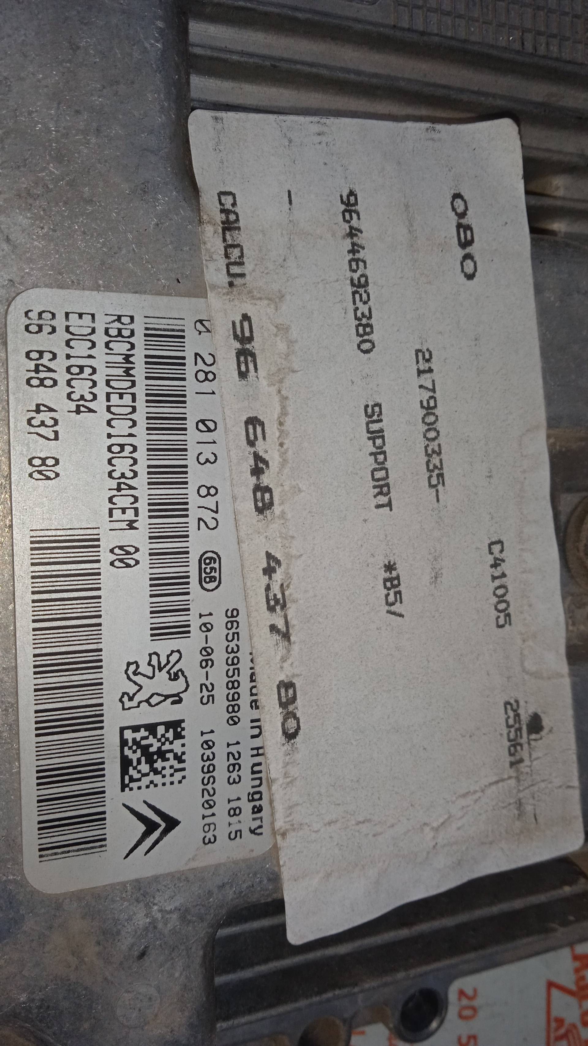 CENTRALITA MOTOR UCE CITROEN C4 BERLINA 9HX