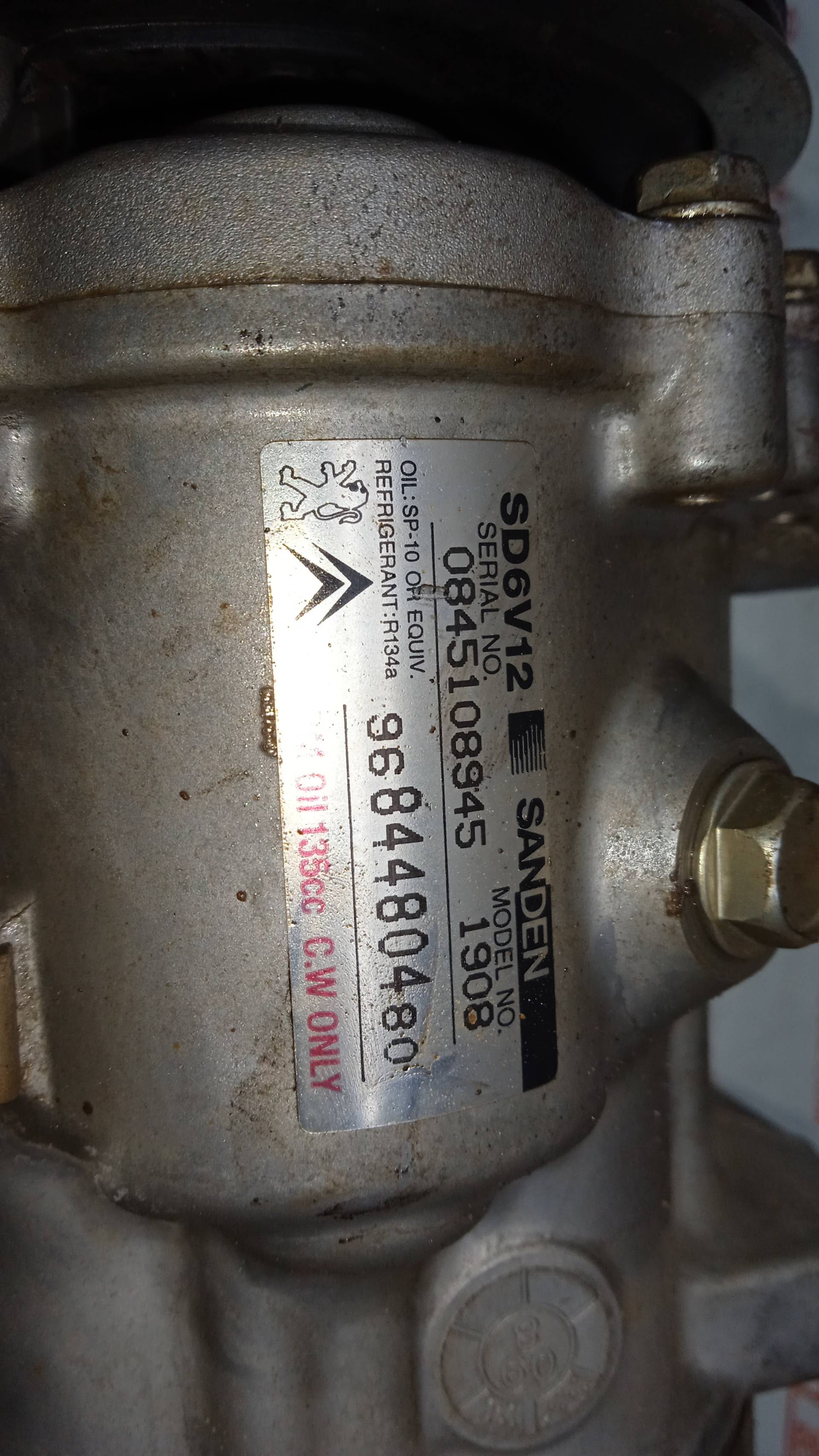 COMPRESOR AIRE ACONDICIONADO CITROEN NEMO 8HS